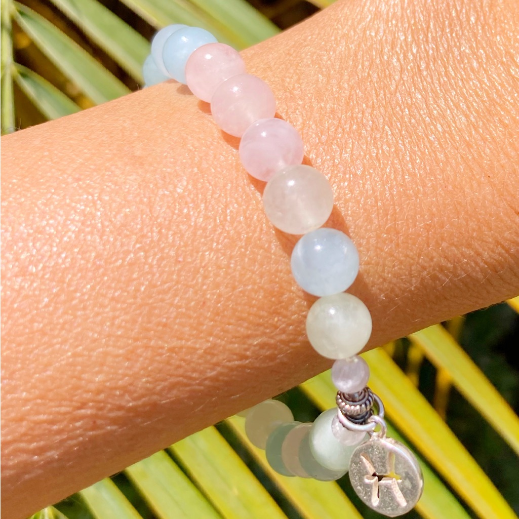 Pisces Morganite Zodiac Bracelet